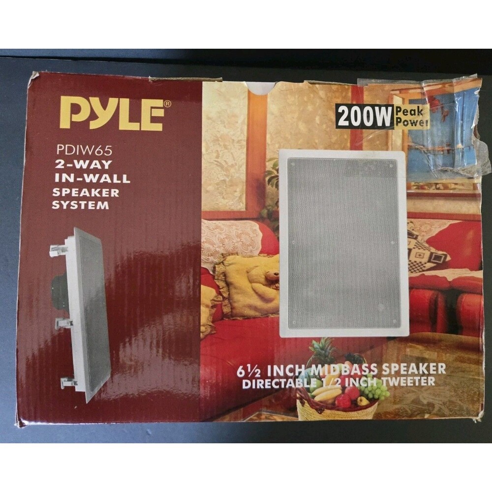 Pyle Dryver Pro PDIW65 2-Way In-Wall /Ceiling 200W 6.5" Midbass Speaker Pair New
